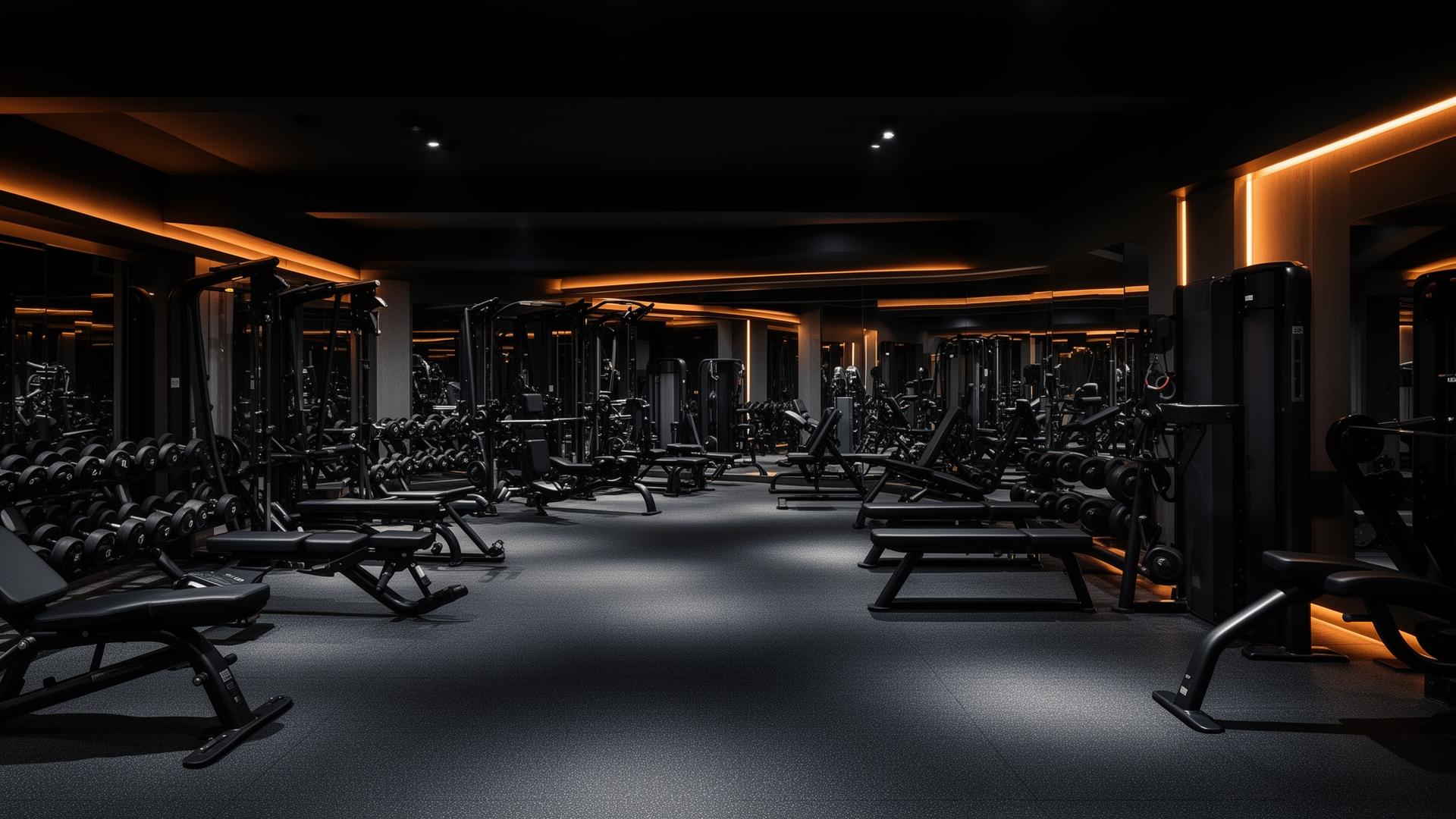 Modern gym interior